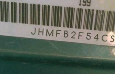 VIN prefix JHMFB2F54CS0