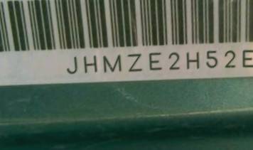 VIN prefix JHMZE2H52ES0