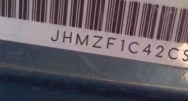 VIN prefix JHMZF1C42CS0