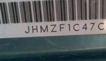 VIN prefix JHMZF1C47CS0
