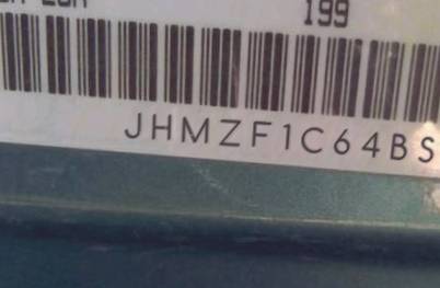 VIN prefix JHMZF1C64BS0