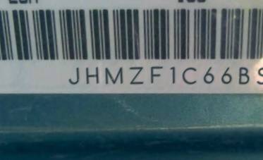 VIN prefix JHMZF1C66BS0