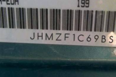 VIN prefix JHMZF1C69BS0