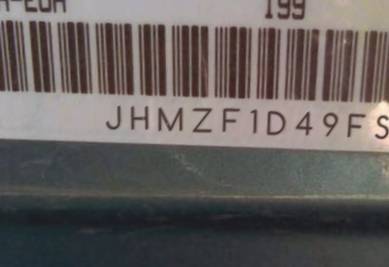 VIN prefix JHMZF1D49FS0
