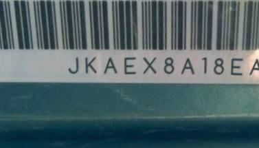 VIN prefix JKAEX8A18EA0