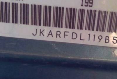 VIN prefix JKARFDL119B5