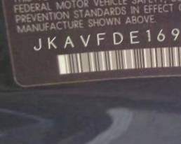 VIN prefix JKAVFDE169B5