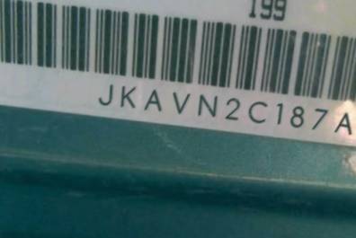 VIN prefix JKAVN2C187A0