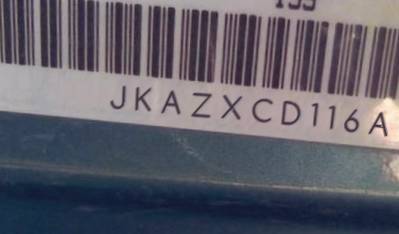 VIN prefix JKAZXCD116A0
