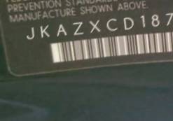 VIN prefix JKAZXCD187A0