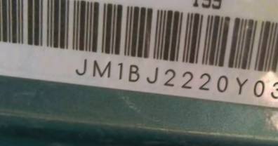 VIN prefix JM1BJ2220Y03