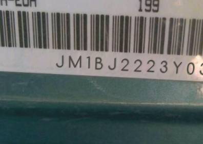 VIN prefix JM1BJ2223Y03
