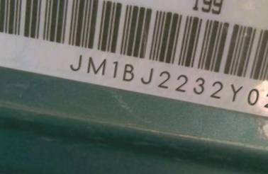 VIN prefix JM1BJ2232Y02