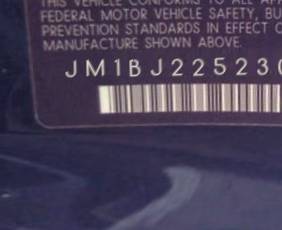 VIN prefix JM1BJ2252301