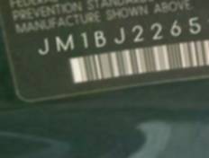VIN prefix JM1BJ2265205