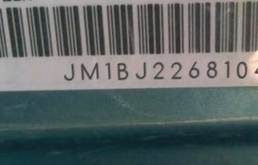 VIN prefix JM1BJ2268104