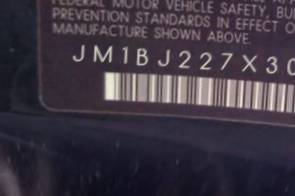 VIN prefix JM1BJ227X306