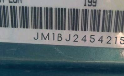 VIN prefix JM1BJ2454215