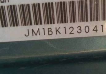 VIN prefix JM1BK1230411
