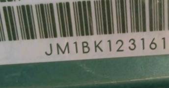 VIN prefix JM1BK1231614