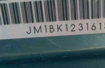 VIN prefix JM1BK1231615
