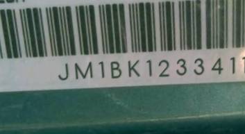 VIN prefix JM1BK1233411