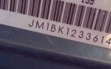 VIN prefix JM1BK1233614