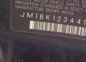 VIN prefix JM1BK1234411