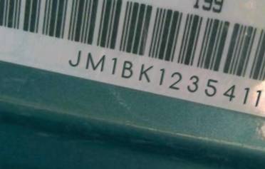 VIN prefix JM1BK1235411