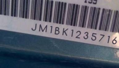 VIN prefix JM1BK1235716