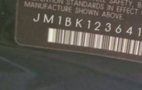 VIN prefix JM1BK1236411