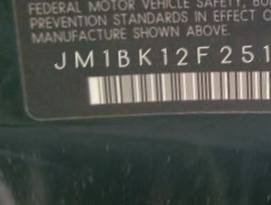 VIN prefix JM1BK12F2513