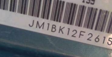 VIN prefix JM1BK12F2615