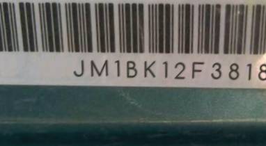 VIN prefix JM1BK12F3818