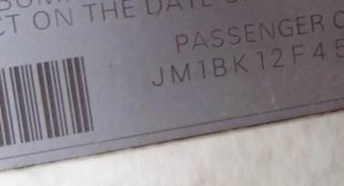 VIN prefix JM1BK12F4512