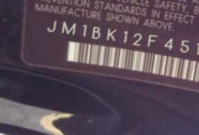 VIN prefix JM1BK12F4513