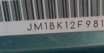 VIN prefix JM1BK12F9811