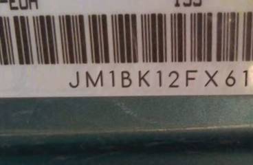 VIN prefix JM1BK12FX615