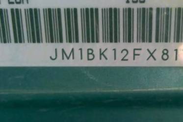VIN prefix JM1BK12FX811