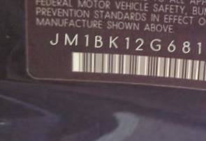 VIN prefix JM1BK12G6817