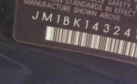 VIN prefix JM1BK1432412