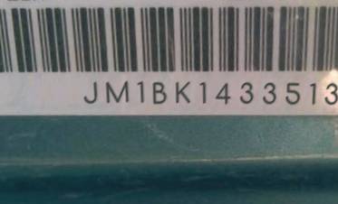 VIN prefix JM1BK1433513