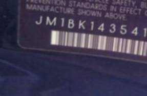 VIN prefix JM1BK1435411