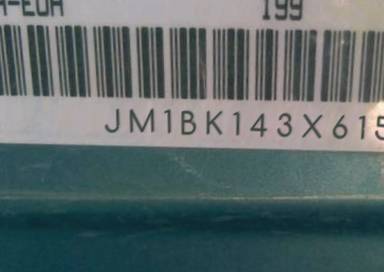 VIN prefix JM1BK143X615