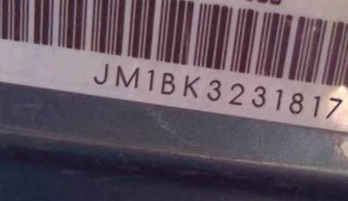 VIN prefix JM1BK3231817