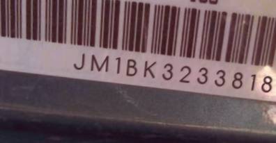VIN prefix JM1BK3233818