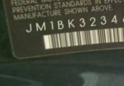 VIN prefix JM1BK3234614