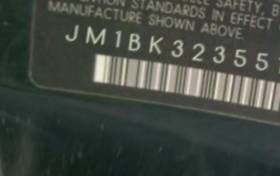 VIN prefix JM1BK3235512