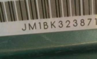 VIN prefix JM1BK3238716