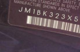 VIN prefix JM1BK323X512